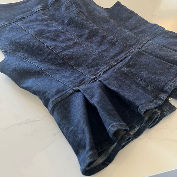 Nanette Lepore Dark Denim Zip Up Vest Size 10 - Picture 7 of 9